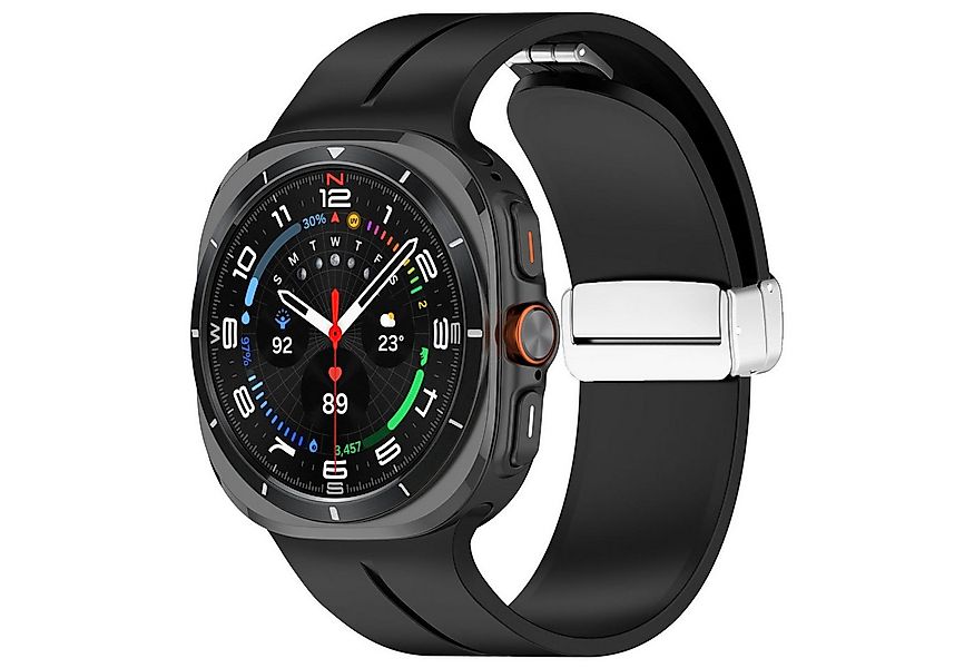 Wigento Smartwatch-Armband Für Samsung Galaxy Watch Ultra 47mm Silikon Magn günstig online kaufen