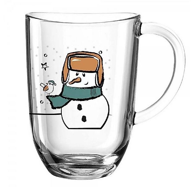 LEONARDO Geschirr Leonardo Tasse hitzebeständiges Glas Schneemann (380ml) günstig online kaufen