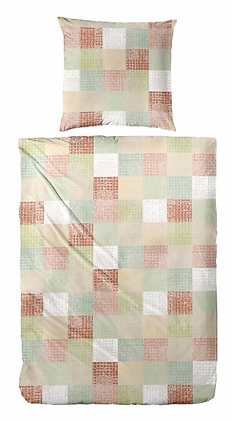 Primera Bettwäsche "Biber-Bettwäsche Pixelgrid" 2 Stk. mit klassischer Karo günstig online kaufen