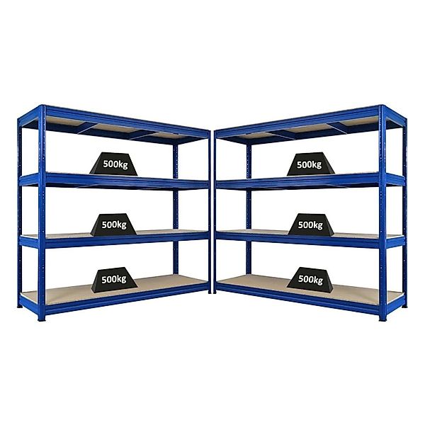PROREGAL Mega Deal 2x Schwerlastregal Dino HxBxT 180x200x60cm 4 Spanplatten günstig online kaufen