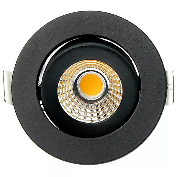 LED Einbaustraler 2700K in Schwarz 5W 450lm IP54 günstig online kaufen