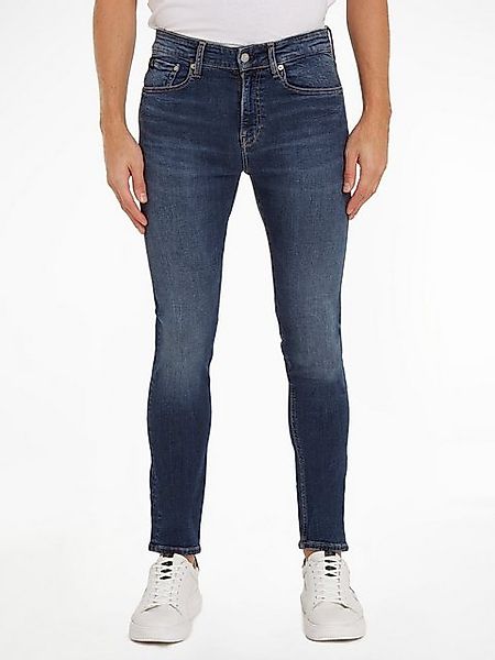 Calvin Klein Jeans Skinny-fit-Jeans SKINNY mit Leder-Badge günstig online kaufen