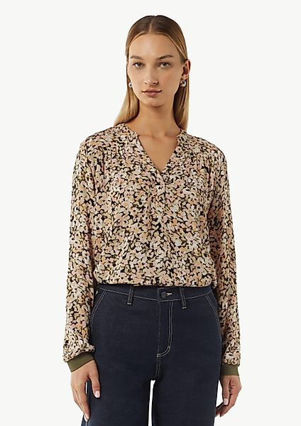comma Langarmbluse Bluse Floral gemusterte Bluse günstig online kaufen
