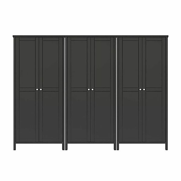 ebuy24 Tromsø Kleiderschrank 6 Türen Kaffeefarben günstig online kaufen