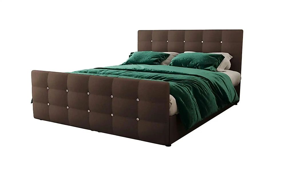 Boxbett mit Stauraum und Topper Kleo ¦ braun ¦ Maße (cm): B: 140 H: 105 Bet günstig online kaufen
