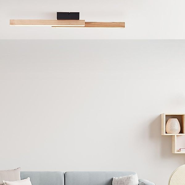 Brilliant LED Deckenleuchte »Arion«, 62 x 7 x 12 cm, 1500 lm, 3000 K, Holz/ günstig online kaufen