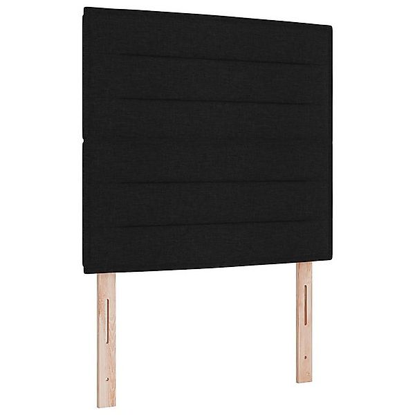 vidaXL Bett Boxspringbett mit Matratze Schwarz Stoff (1-tlg) günstig online kaufen