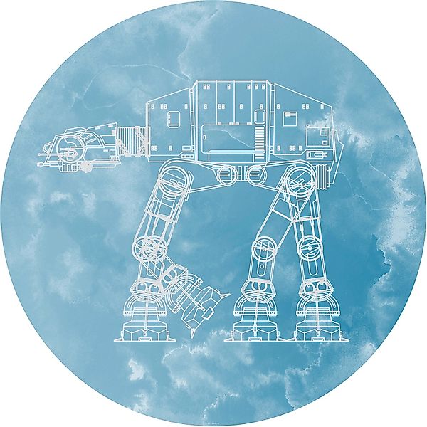 Komar Vliesfototapete Dot Star Wars AT-AT selbstklebend Ø 125 cm günstig online kaufen