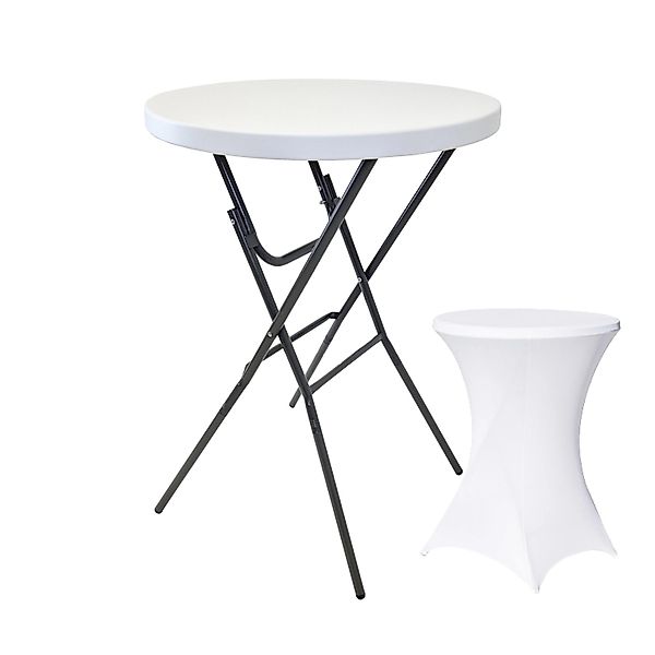 TRUTZHOLM Stehtisch mit Husse Klappbar Durchmesser 80cm Höhe 110cm Pflegele günstig online kaufen