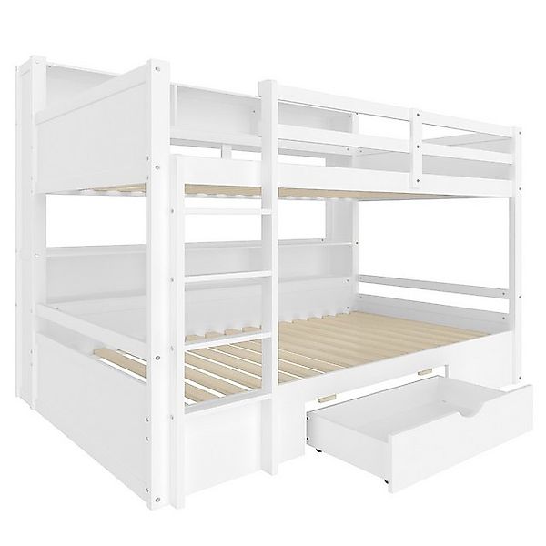Gotagee Etagenbett Einzelbett 90x200cm Holzbett Gästebett Stauraum Doppelbe günstig online kaufen