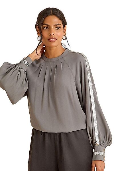 Love & Roses Paillettenshirt Love & Roses Jacquard-Bluse mit Pailletten Reg günstig online kaufen