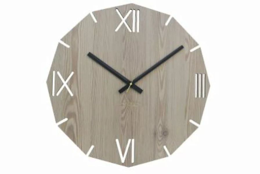 SIBAL Design.Home "Wanduhr Uhr ""Römisch"" (50cm Durchmesser)" braun/grau günstig online kaufen