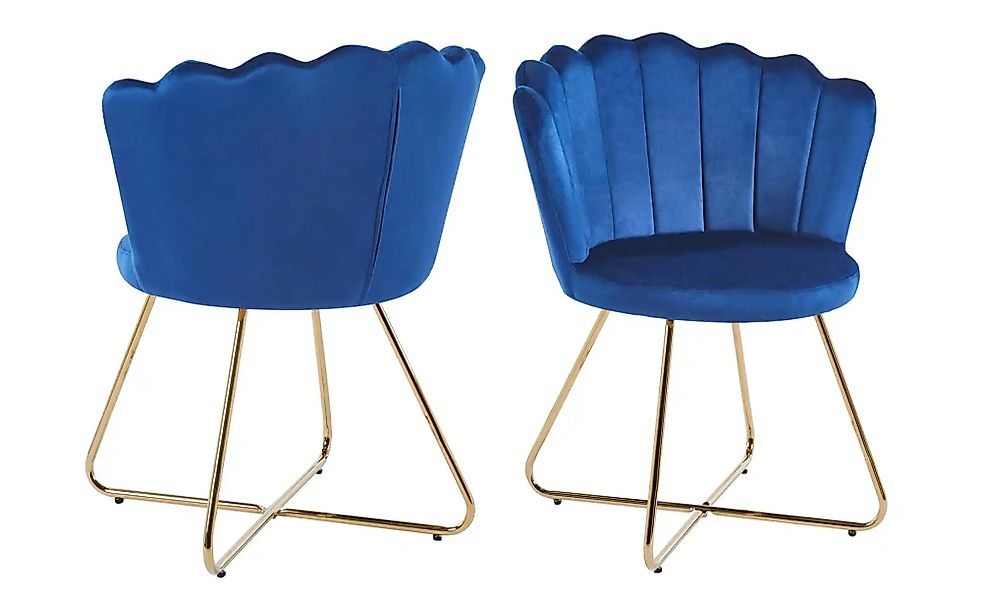 Stuhl 2er-Set   ¦ blau ¦ Maße (cm): B: 69,5 H: 85 Stühle > Polsterstühle - günstig online kaufen
