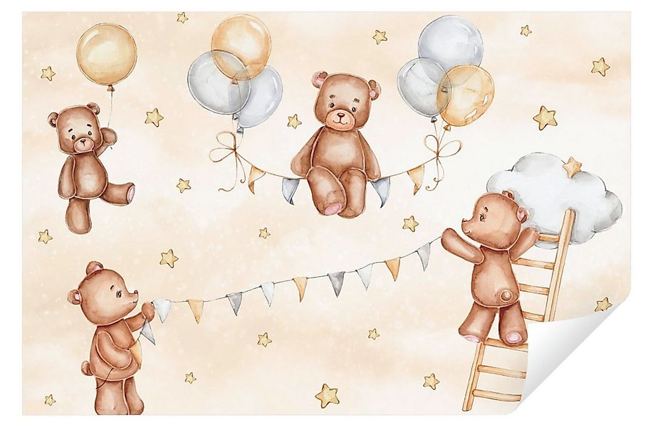 Wallarena Fototapete Kinderzimmer Jungen Baby Mädchen Bären Vlies Tapete Vl günstig online kaufen