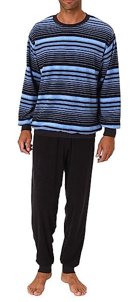 Normann Pyjama Edel aussehender Herren Frottee Schlafanzug langarm mit Bünd günstig online kaufen