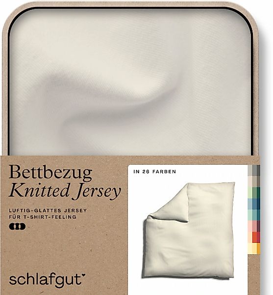 Schlafgut Bettbezug "Knitted Jersey uni, aus Bio-Baumwolle mit Elasthan, Re günstig online kaufen