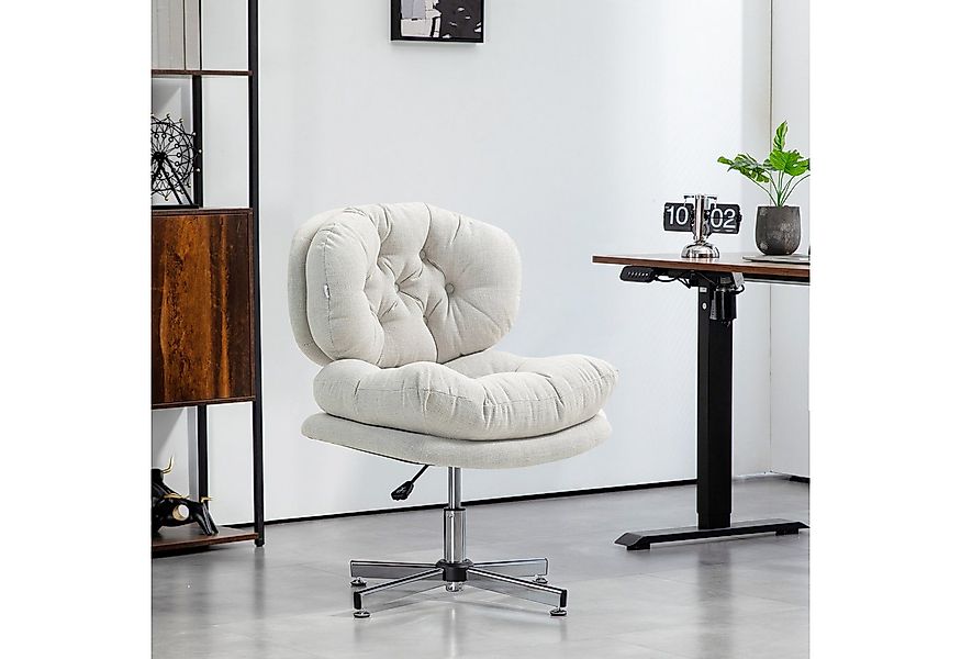 HOMCOM Bürostuhl ohne Armlehnen, Schreibtischstuhl mit breiter Sitzfläche ( günstig online kaufen