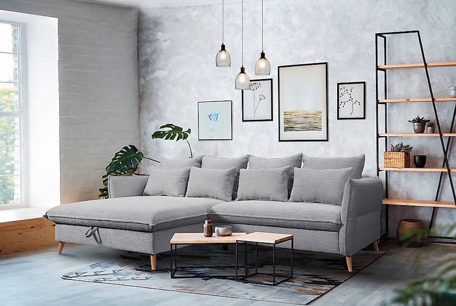 exxpo - sofa fashion Ecksofa "WALPY, elegant & modern, bequem, schmale Arml günstig online kaufen