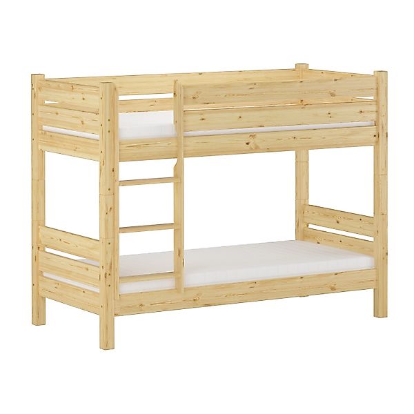 Erst-Holz Etagenbett Schmal Kurz 80 x 190 Kiefer Massiv Nische 80 Teilbar R günstig online kaufen