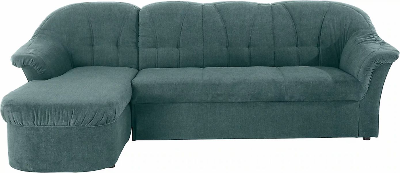 DOMO collection Ecksofa »Pegnitz, elegante Rückensteppung, komfortabel, L-F günstig online kaufen