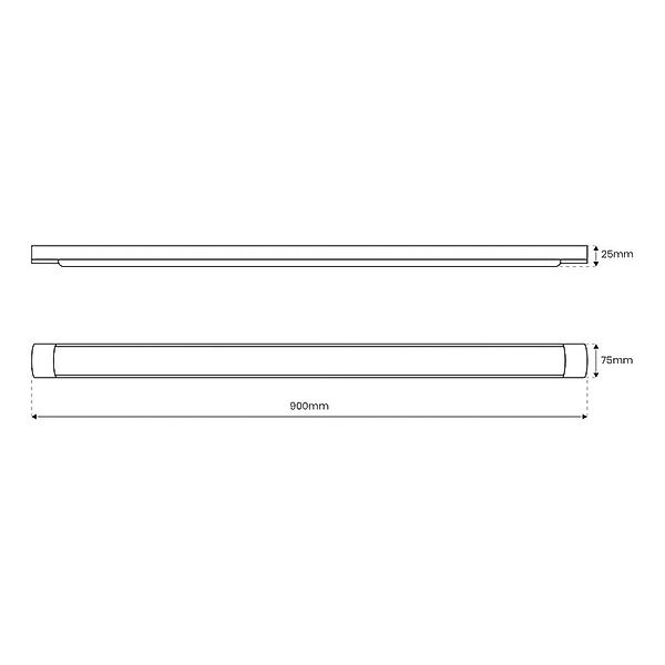 LED-Deckenleuchte Batten, Länge 90 cm, Alu, weiß, 4.000 K günstig online kaufen