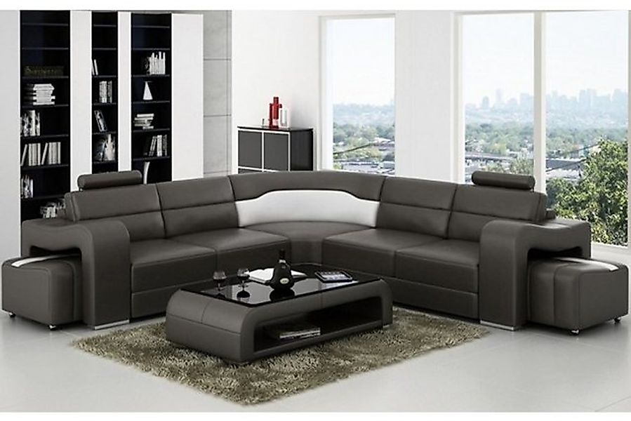 JVmoebel Ecksofa Ecksofa Sofa Couch Polster Wohnlandschaft Leder Eck Sofa, günstig online kaufen