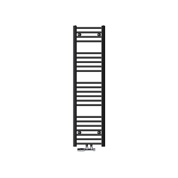 LuxeBath Badheizkörper 300x1400 mm Anthrazit Gerade Anschlussgarnitur günstig online kaufen