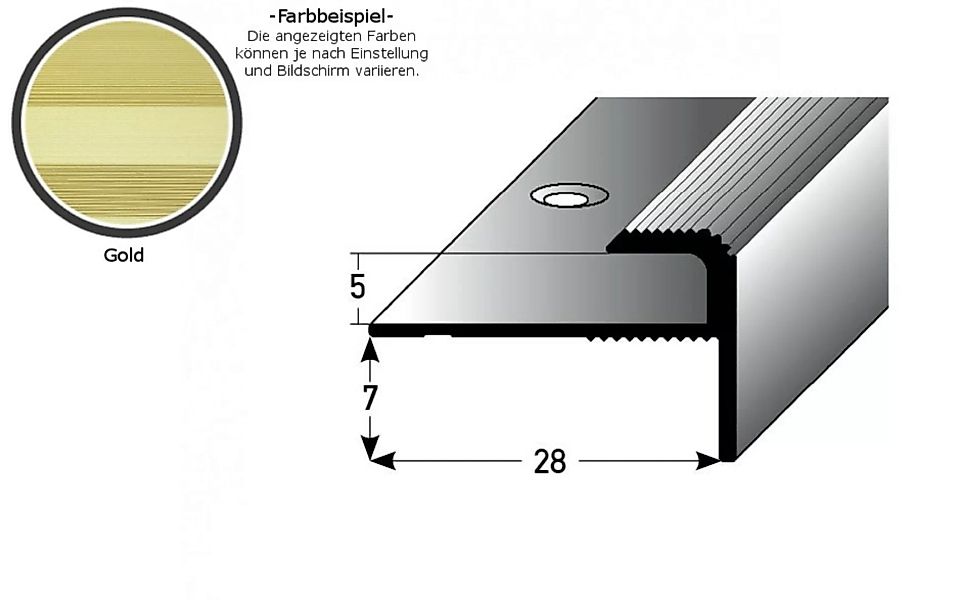 Einschubprofil "Stannington" mit Nase für Designbeläge, Einfasshöhe 5 mm, A günstig online kaufen