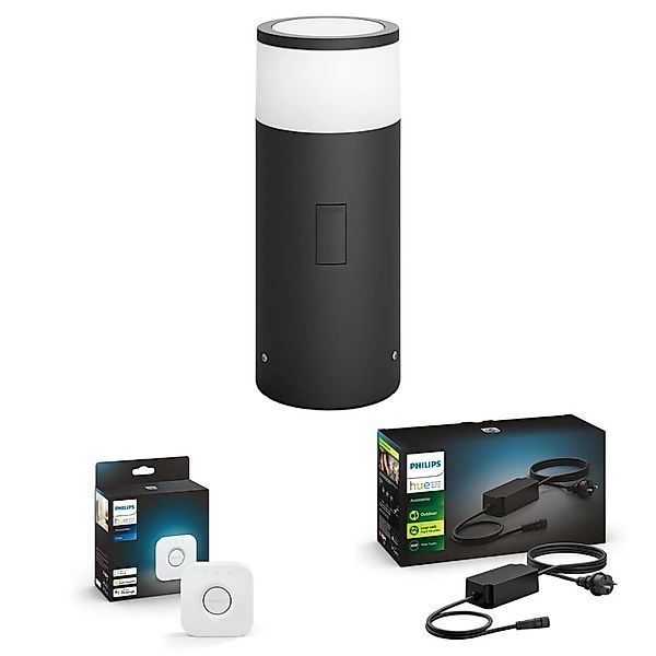 Philips Hue White & Color Ambiance Calla - Sockelleuchte, schwarz - Niederv günstig online kaufen