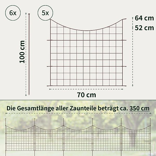 VERDOBA Zaun Teichzaun Gartenzaun Hundezaun - günstig online kaufen