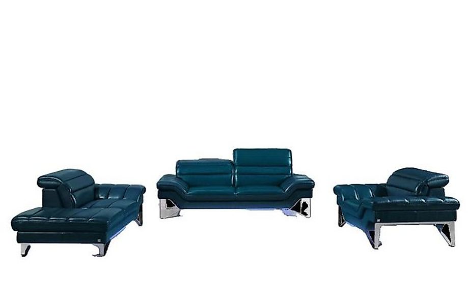 JVmoebel Sofa Polster Leder Sitz XXL Big 3 Sitzer (ohne 2+1) Sofa Couch Des günstig online kaufen