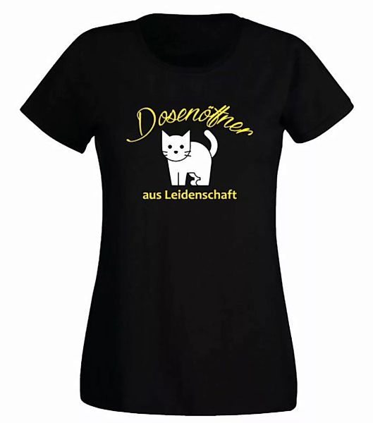 G-graphics T-Shirt Damen T-Shirt - Dosenöffner aus Leidenschaft – Katze mit günstig online kaufen