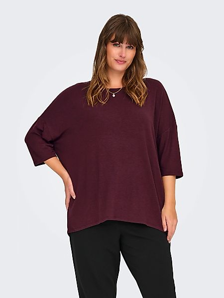 ONLY CARMAKOMA 3/4-Arm-Shirt "CARLAMOUR 3/4 TOP JRS NOOS" Materialmix, loos günstig online kaufen