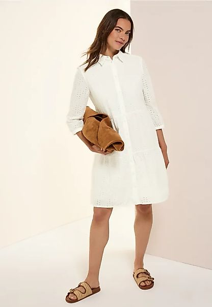 Kleid mit Lochstickerei günstig online kaufen