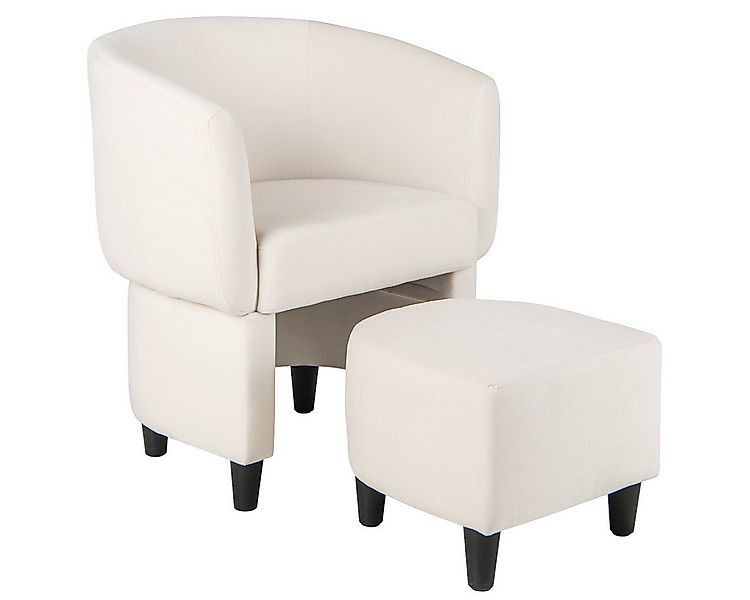 COSTWAY Relaxsessel, Sessel Samt, mit Fußhocker, gepolstert, platzsparend günstig online kaufen