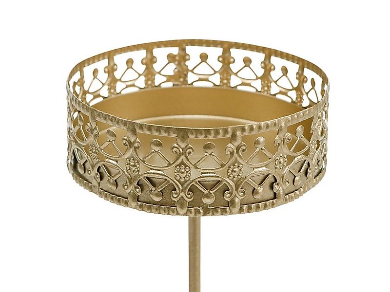 Viana Kerzenhalter Filigraner Kerzenhalter Stecker Gold Antik Ø6,4cm H12,5c günstig online kaufen