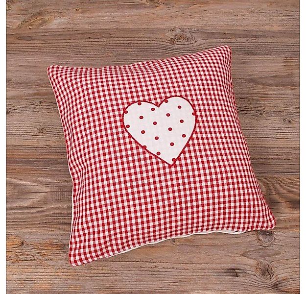 matches21 HOME & HOBBY Kissenbezüge Kissen-Bezug 30x30 cm Landhaus-Stil rot günstig online kaufen