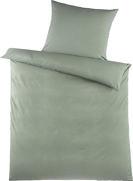 KH-Haushaltshandel Bettwäsche 2-tlg. Bettwäsche 135x200+80x80cm, grün günstig online kaufen