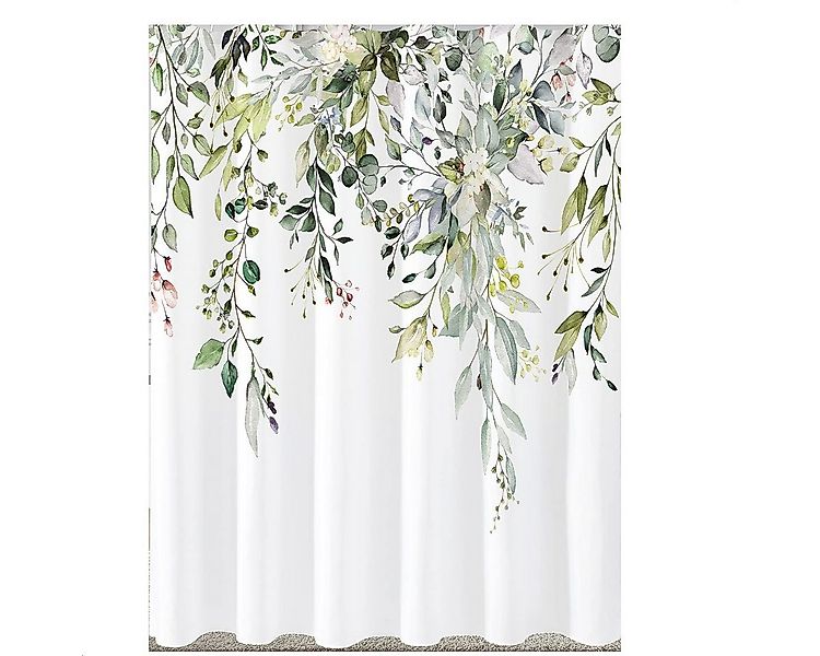 DOPWii Duschvorhang Wasserdicht maschinenwaschbar Green Leaf Shower Curtain günstig online kaufen