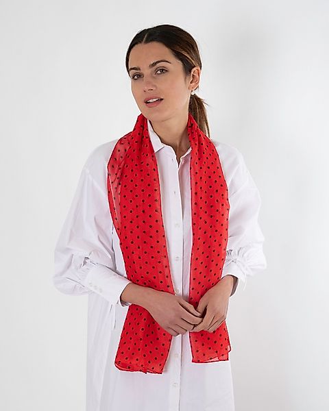 MayTree Modeschal leichter Chiffonschal Damen Polka günstig online kaufen