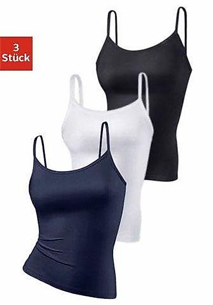 vivance active Spaghettitop (3er-Pack) aus weicher günstig online kaufen