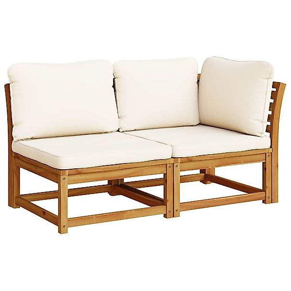 vidaXL Sofaelement 2-tlg. Garten-Lounge-Set mit Kissen günstig online kaufen