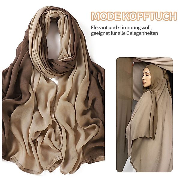 Refttenw Kopftuch Modisches Gradienten-Kopftuch, atmungsaktiv,180*85cm günstig online kaufen