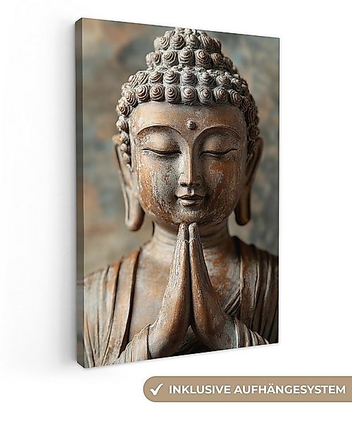 OneMillionCanvasses® Leinwandbild Buddha - Statue - Braun - Ruhe, Fotodruck günstig online kaufen