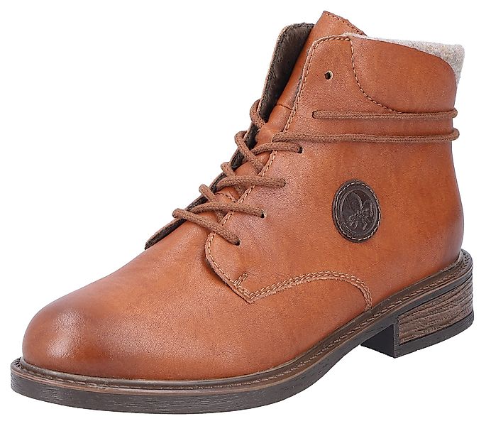 Rieker Schnürstiefelette, Boots, Blockabsatz, mit schaftumspielender günstig online kaufen