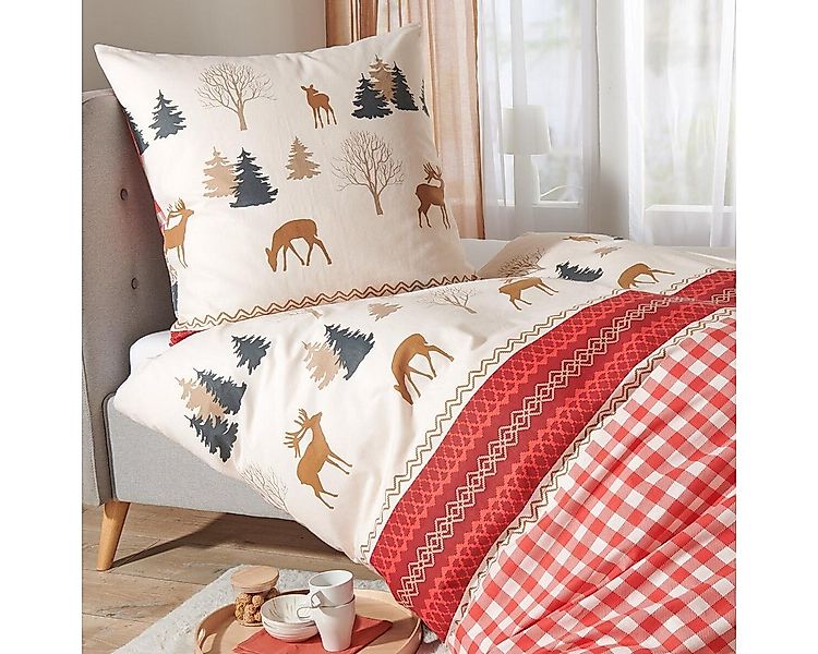 TRAUMSCHLAF Bettwäsche Landhaus, Flanell, 3 teilig, hochwertige Flanell Qua günstig online kaufen