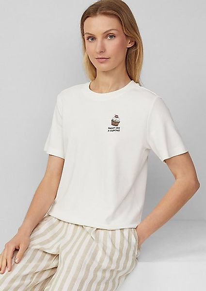 s.Oliver Kurzarmshirt T-Shirt aus Interlockjersey mit Frontprint günstig online kaufen