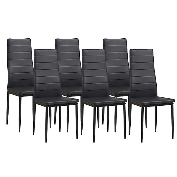 Albatros Esszimmerstühle MILANO 6er Set Schwarz günstig online kaufen