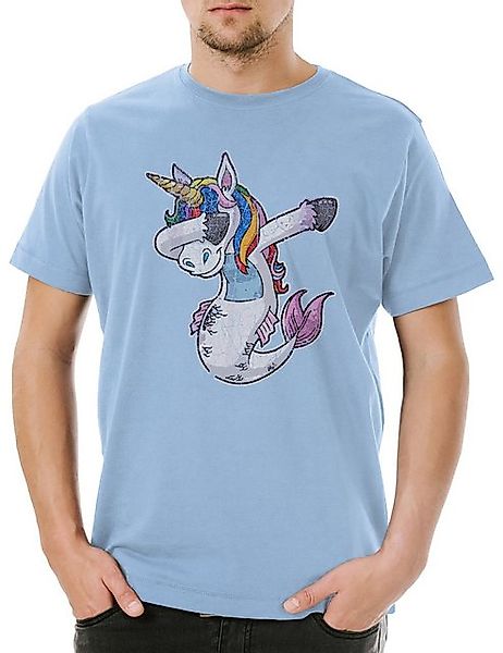 Urban Backwoods Print-Shirt Unimaid Dab Herren T-Shirt Dance DJ Einhorn Uni günstig online kaufen
