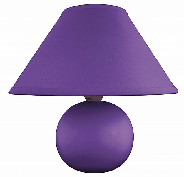 Nachttischlampe violett Keramik Ariel günstig online kaufen